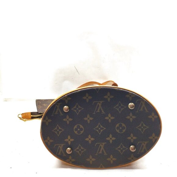 Authentic Louis Vuitton Bucket PM Brown Monogram Tote Bag mn591-120825 - Picture 8 of 16